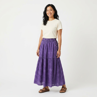 Rayon Stonewash Womens Fancy Skirt with 2 Pockets